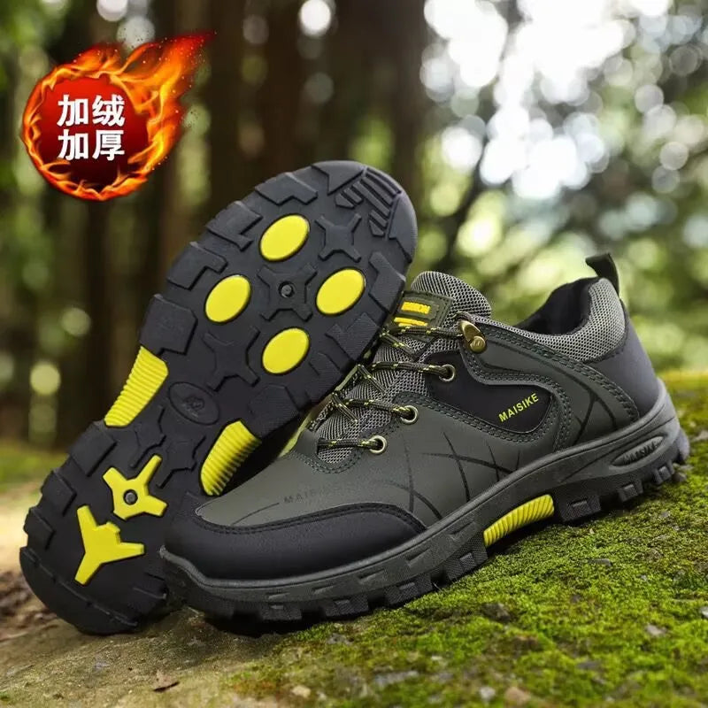 Chaussures de randonnée MAISIKE vert kaki et jaune
